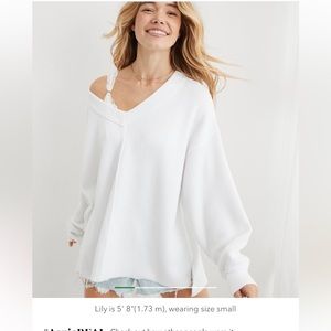 Aerie V Neck Sweatshirt